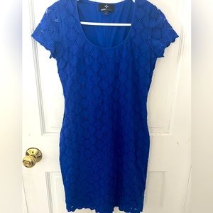 Ronnie Nicole cobalt blue lace dress